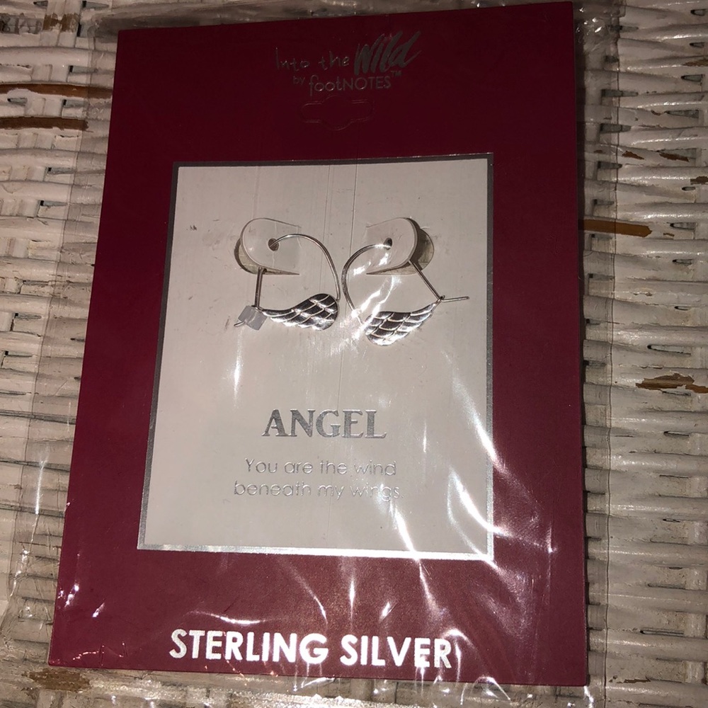 Sterling Silver Angel Wing Earrings